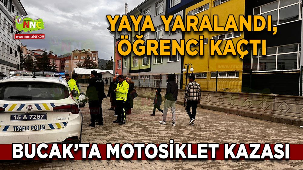Bucak İlçesinde Motosiklet Kazası: Yaya Yaralandı 10 Aralık tarihinde saat
