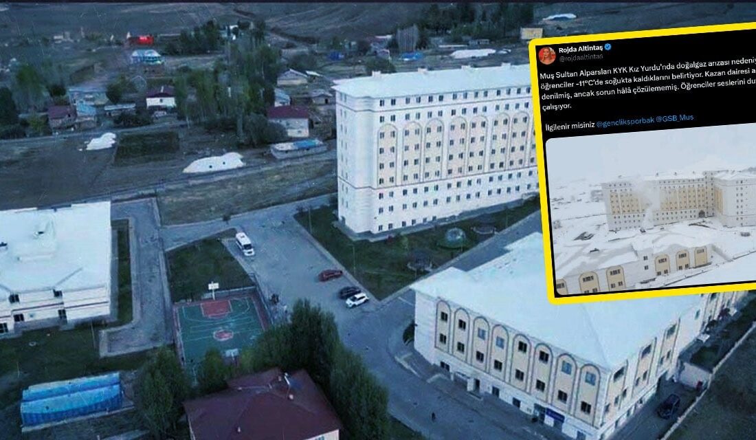 Muş Sultan Alparslan KYK Kız Yurdu’nda Öğrenciler Soğukta Kaldı Hava