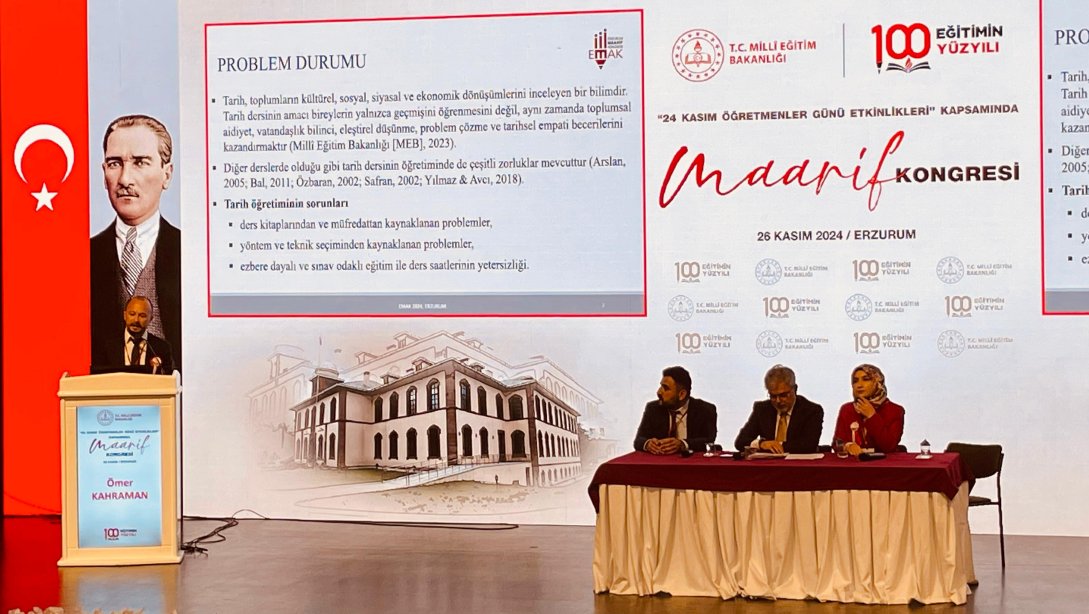 Tarih Öğretmeni Ömer Kahraman Maarif Kongresinde İlimizi Gururla Temsil EttiHaberin