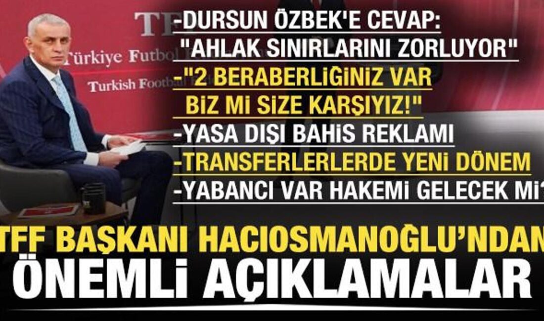 İbrahim Ethem Hacıosmanoğlu: “TFF Başkanı Olarak Değil, İbrahim Hacıosmanoğlu Olarak