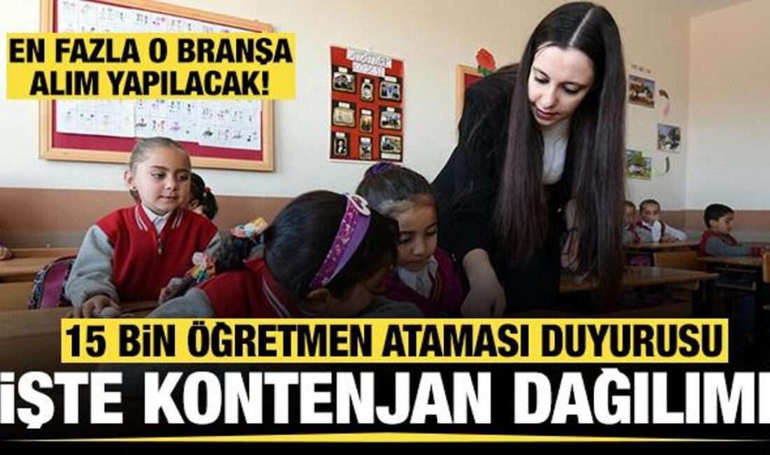 2025 Yılında 15 Bin Yeni Öğretmen Alımının Detayları Açıklandı Branş