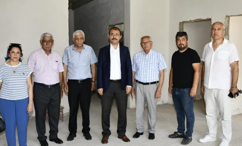 Kaymakam Dolu Kavak, Kız Öğrenci Yurdunun İnşaatını İnceledi Kadirli Kız Öğrenci Yurdu İnşaatı