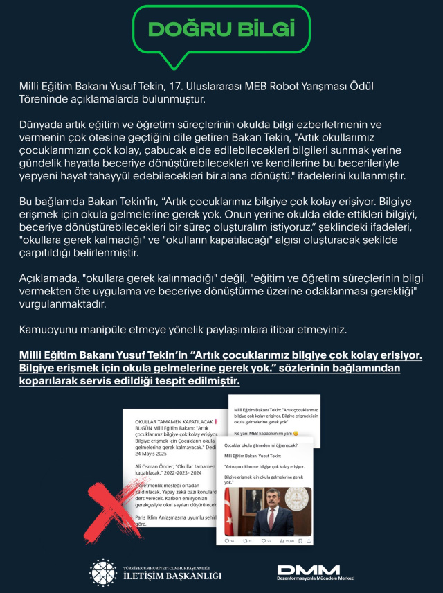 Yusuf Tekin 'Okula gerek yok' mu dedi? O iddialara açıklama geldi