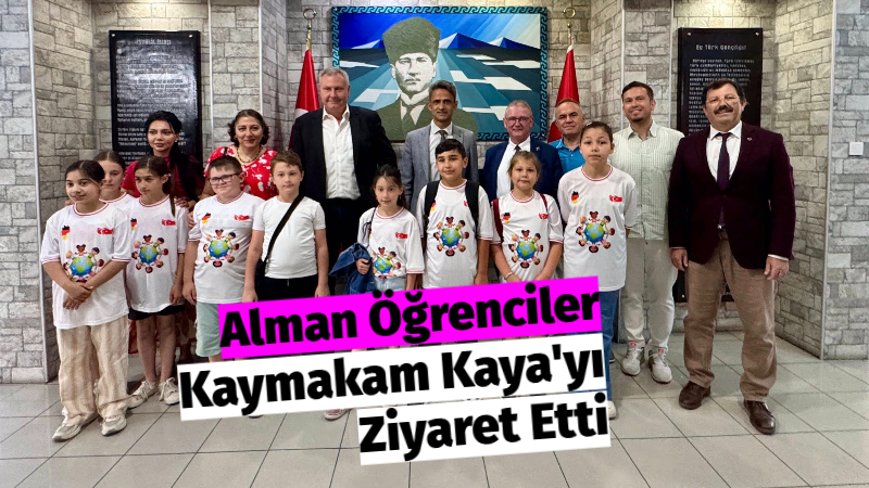 Almanya’dan Gelen Öğrenci Heyeti, Çaycuma Kaymakamı Adem Kaya’yı Ziyaret Etti