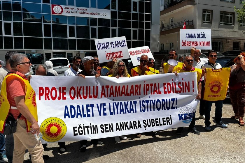 Eğitim Sen, Proje Okulları Uygulamasını Protesto Etti Çankaya’da Basın Açıklaması