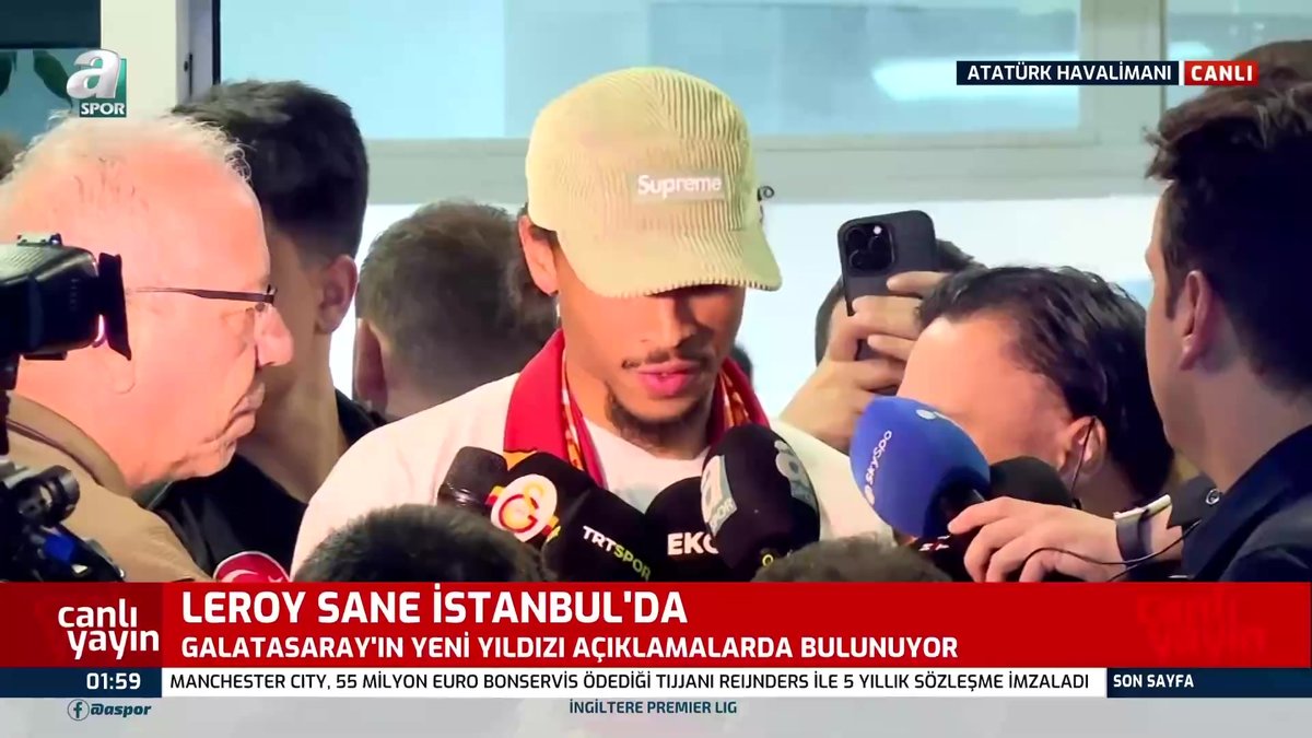 Galatasarayin Yeni Yildizi Leroy Sane Istanbula Geldi