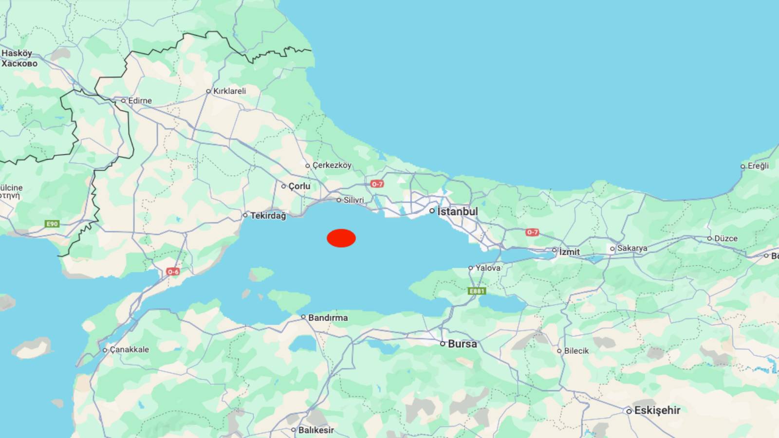 Istanbul Silivri Sahilinde 35 Buyuklugunde Deprem Meydana Geldi
