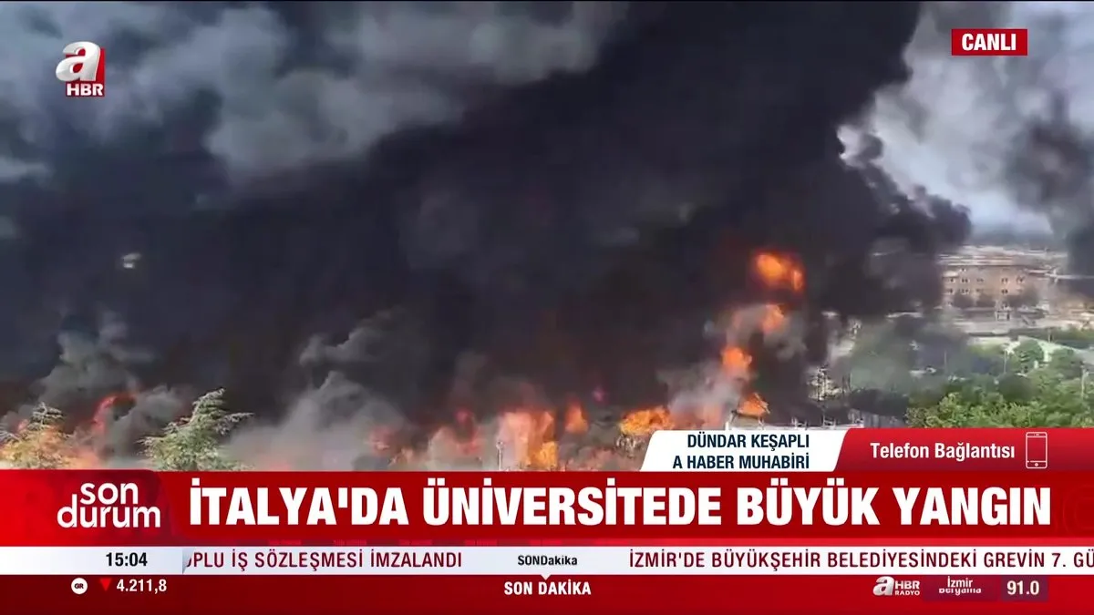 Viterbo’da Yangın: Tuscia Üniversitesi’nde Acil Durum Yangının Çıkış Sebebi Henüz