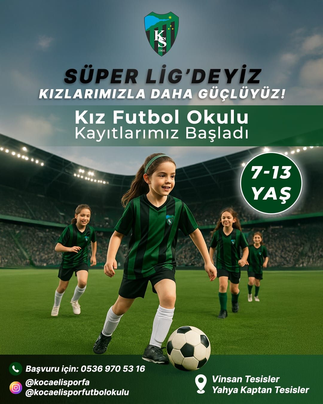 Kocaelispor Kiz Futbol Okulu Icin Kayitlar Acildi
