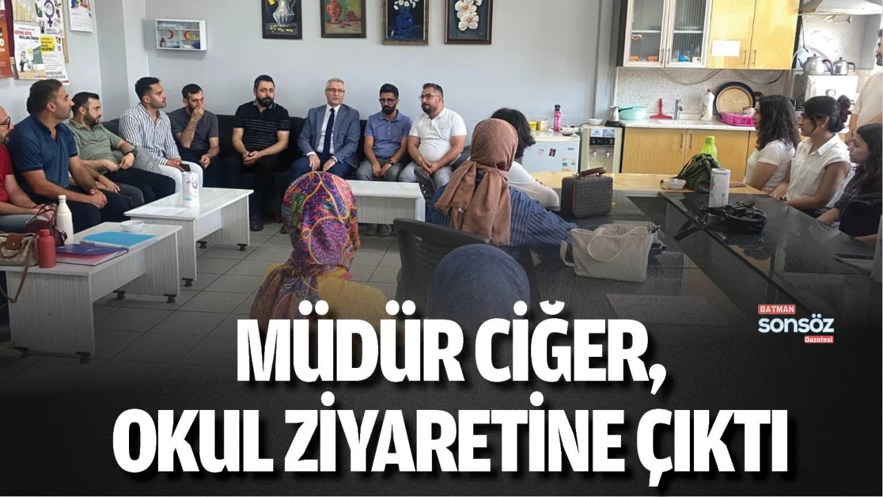 Müdür Ciğer, okul ziyaretine çıktı