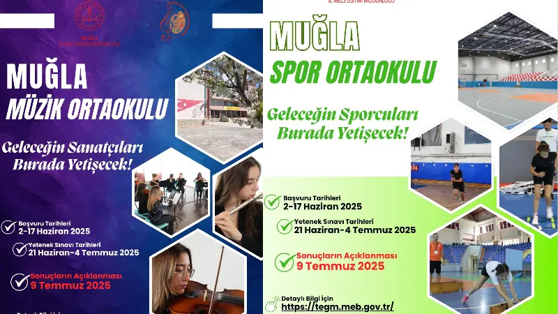 Muğla’da 2025-2026 Eğitim Yılında Yeni Sanat ve Spor Ortaokulları AçılacakHaberin