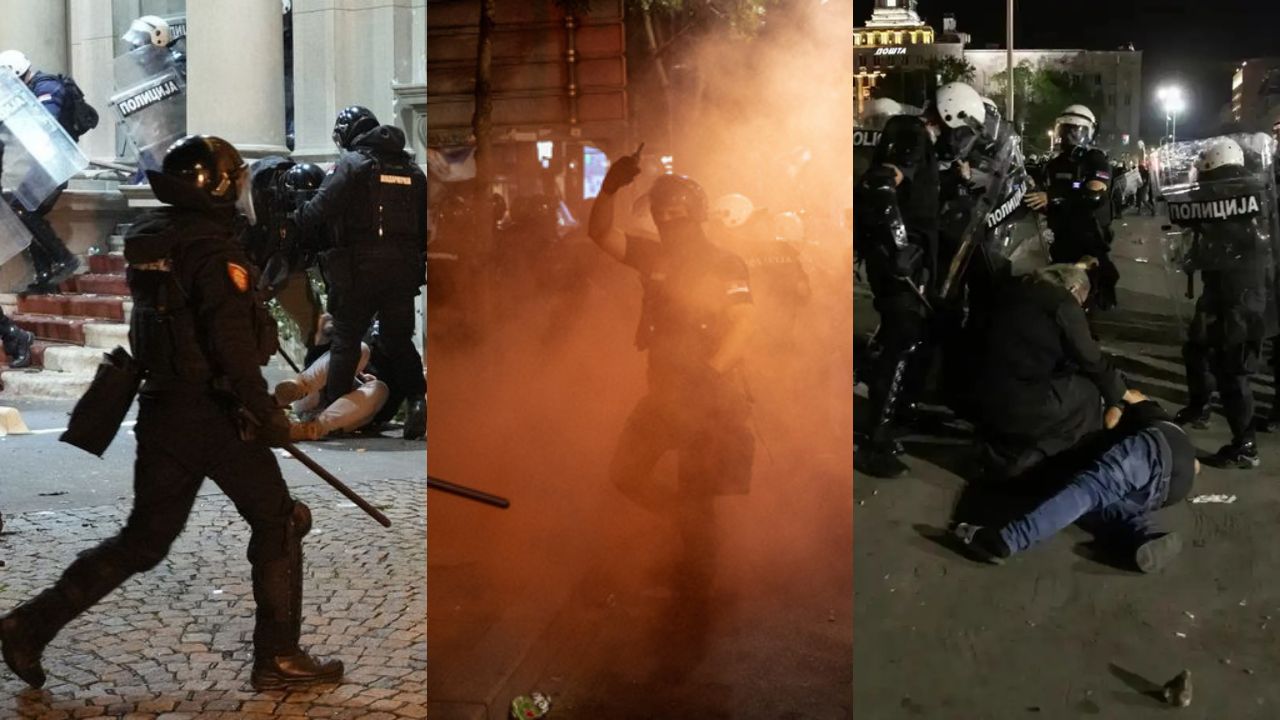 Sırbistan'da sokaklar karıştı! Yüzlerce protestocu gözaltında
