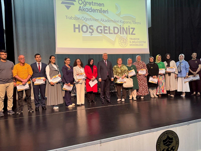 Trabzon Öğretmen Akademisi’nden 156 Öğretmene Teşekkür Belgesi Trabzon’da Öğretmenlere Yeni