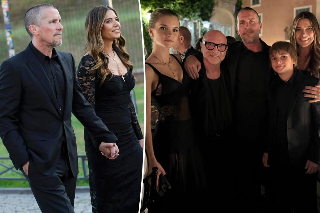 Christian Bale and Family Shine at Dolce & Gabbana Alta