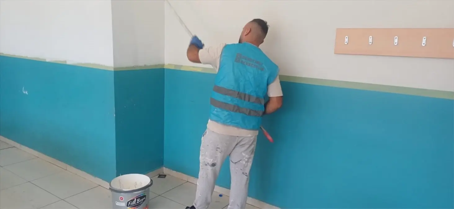 Samsun’da Hükümlüler Boyacılık Eğitimi Alarak Okul Duvarlarını Yeniledi Emeğimiz Eğitim