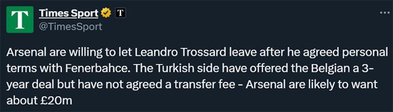 Leandro Trossard  | Fenerbahçe