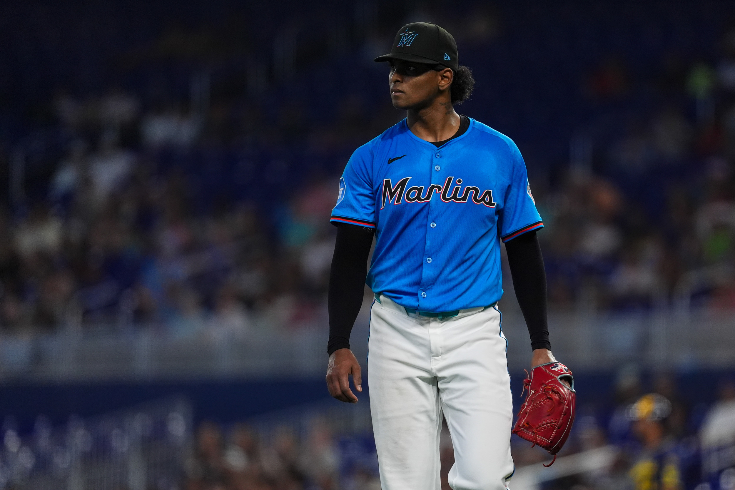 Miami Marlins starting pitcher Edward Cabrera