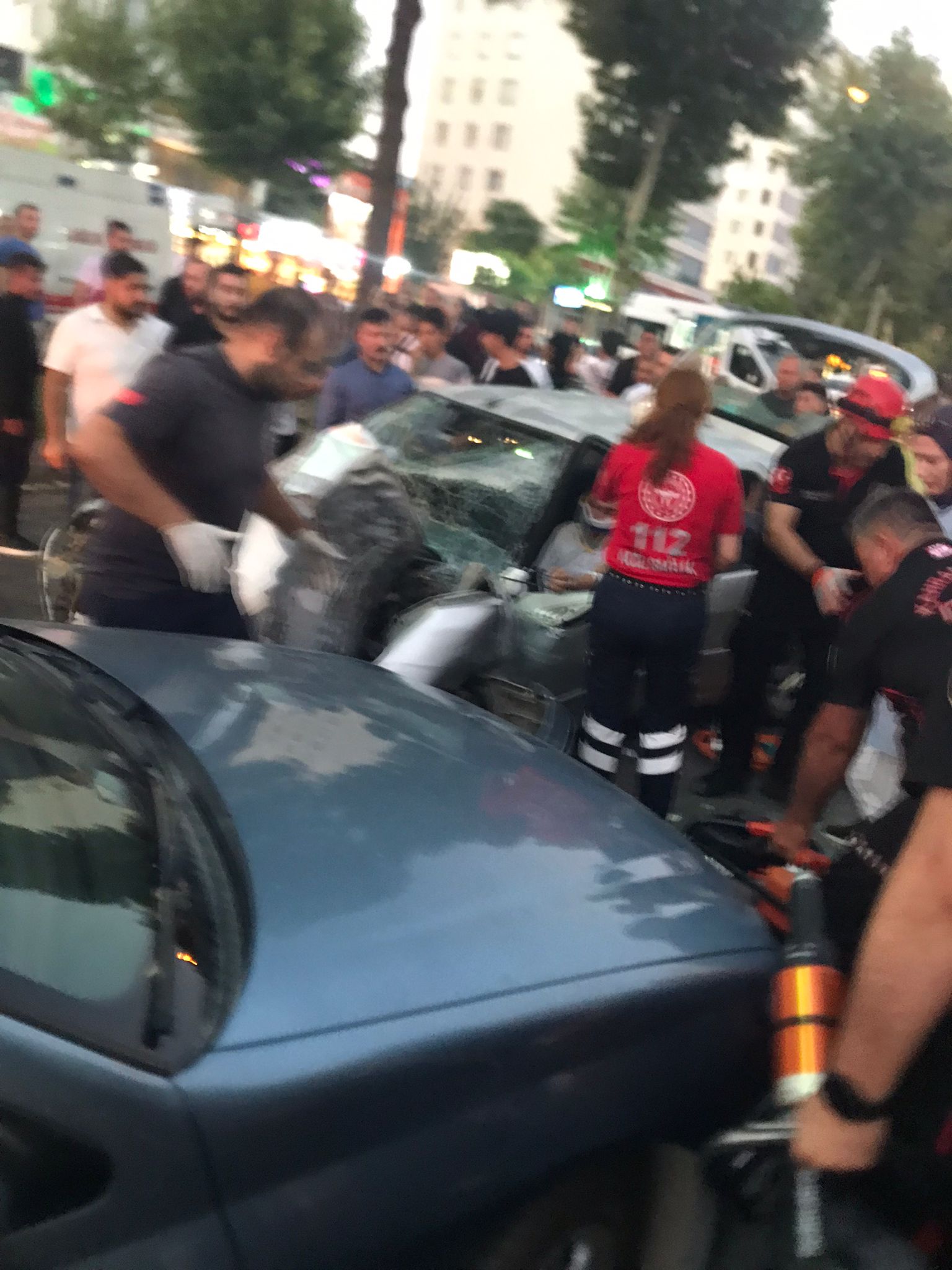 Kahramanmarasta Can Pazari Karaokur Bulvarinda Trafik Kazasi