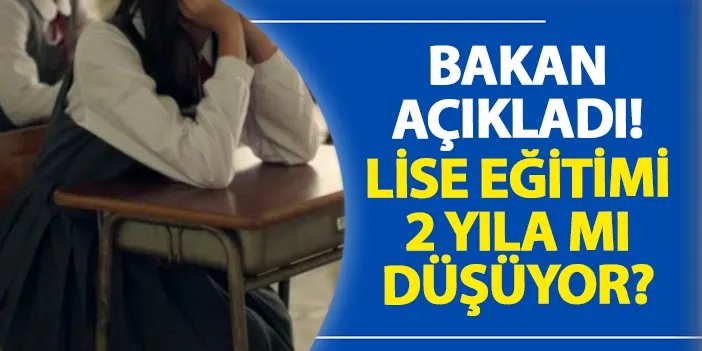 Milli Eğitim Bakanı Tekin’den Zorunlu Lise Eğitimi Üzerine Açıklamalar Eğitim