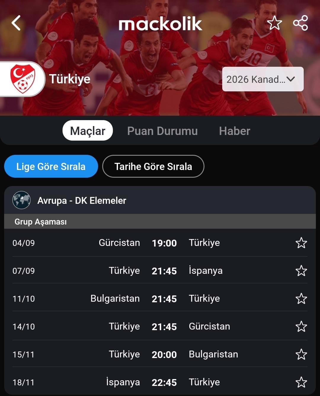 Dünya Kupası Elemeleri Fikstürü