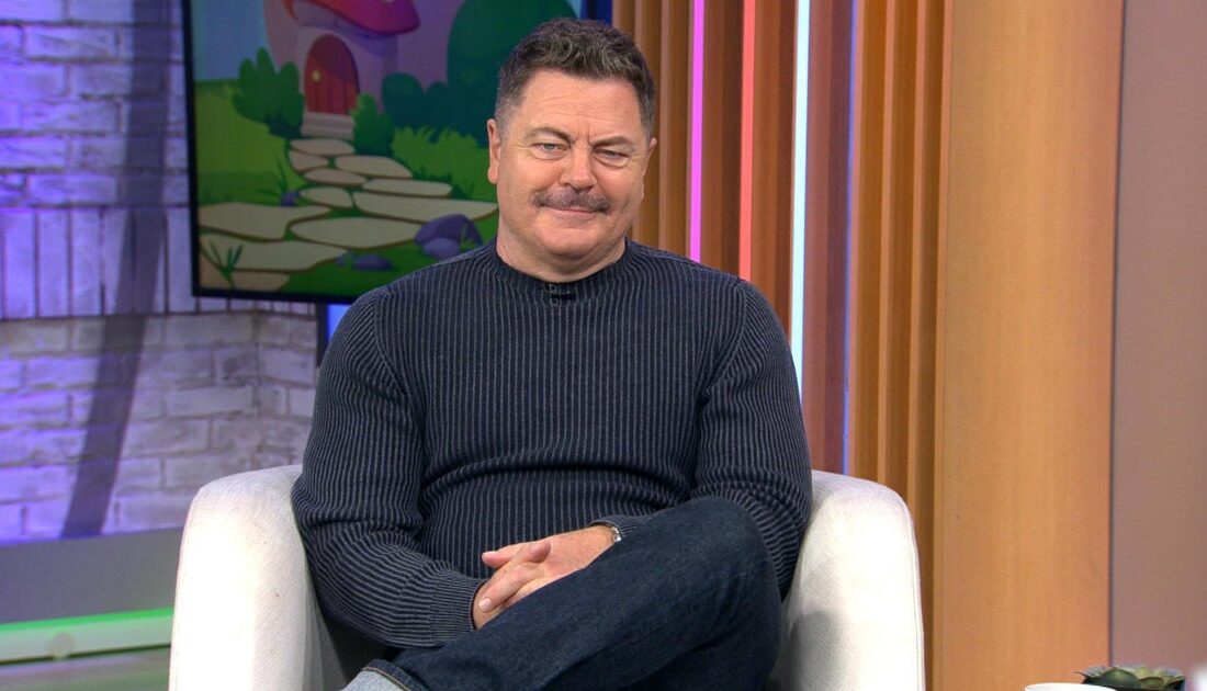 Nick Offerman Brings Deadpan Humor to the New "Smurfs" Movie