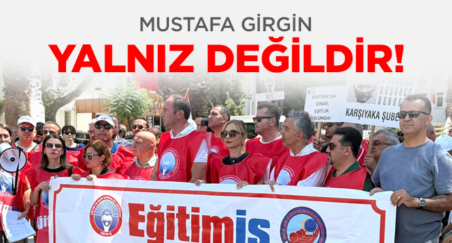 İzmir’de Eğitim Emekçileri, Mustafa Girgin’in Yanında! İzmir’de Yapılan Basın Açıklaması