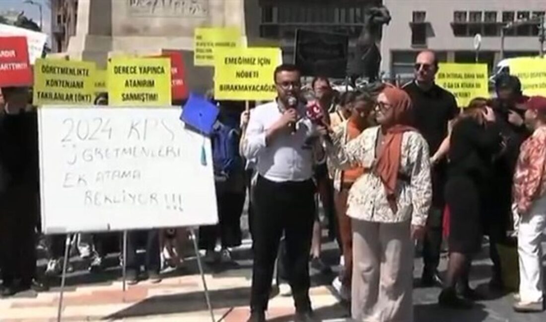 2024 KPSS Ek Atama Bekleyen Öğretmenlerden Ankara’da Protesto Eğitimde Liyakat