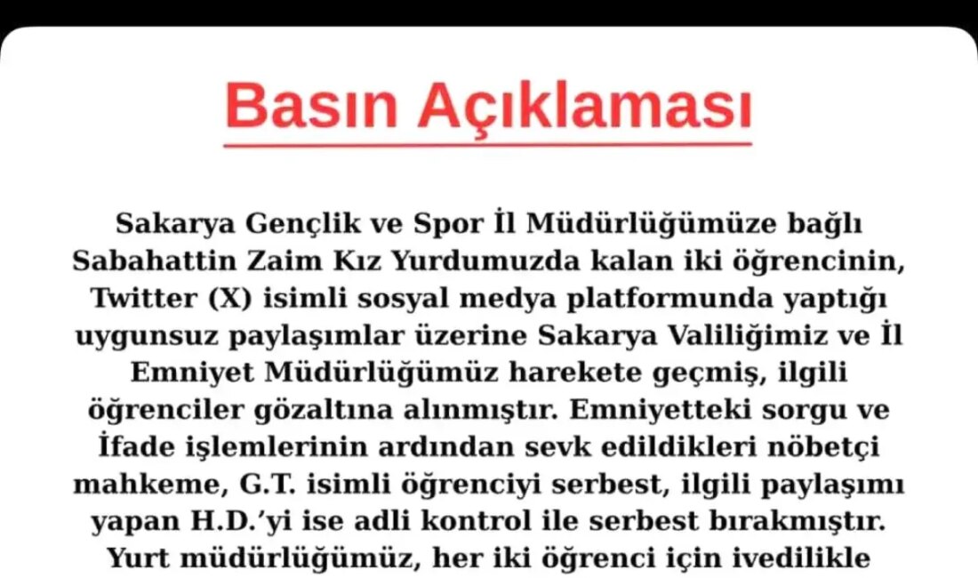 Sakarya’da Yurt Öğrencileri Pornografik Paylaşım Nedeniyle Gözaltına Alındı Olayın Detayları