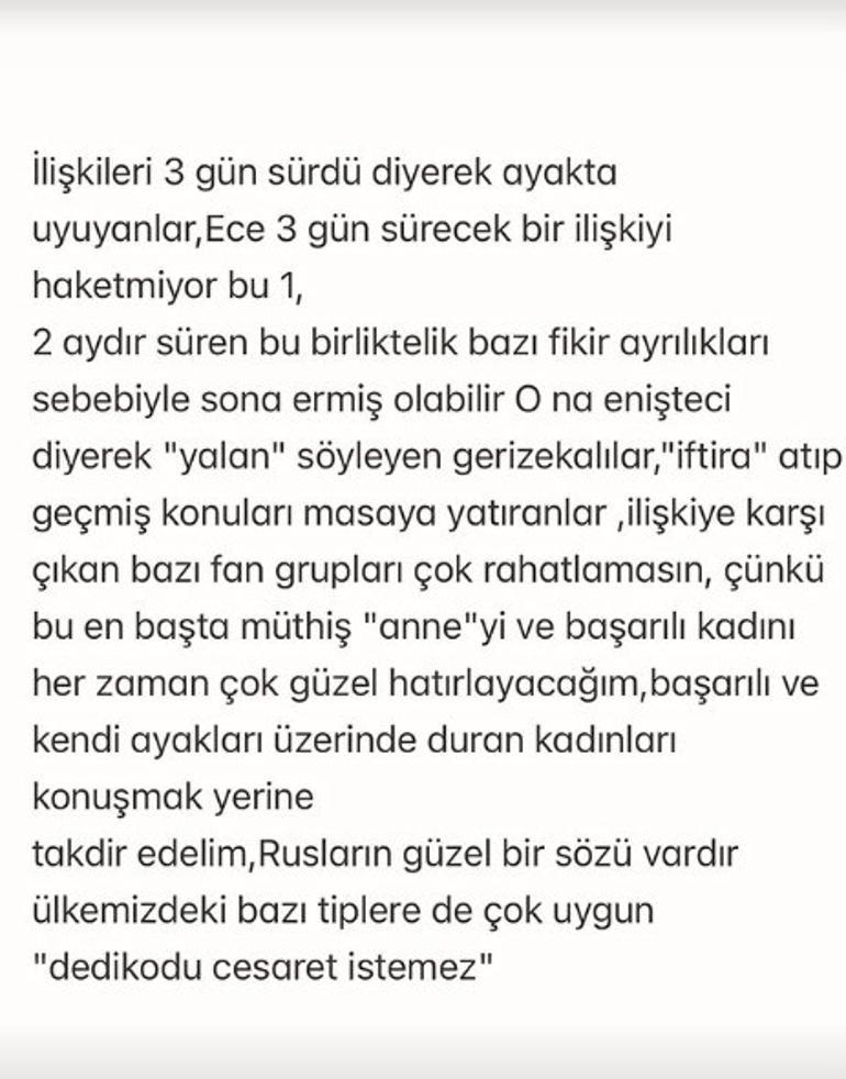 Sinan Akçıldan Ece Erken Açıklaması