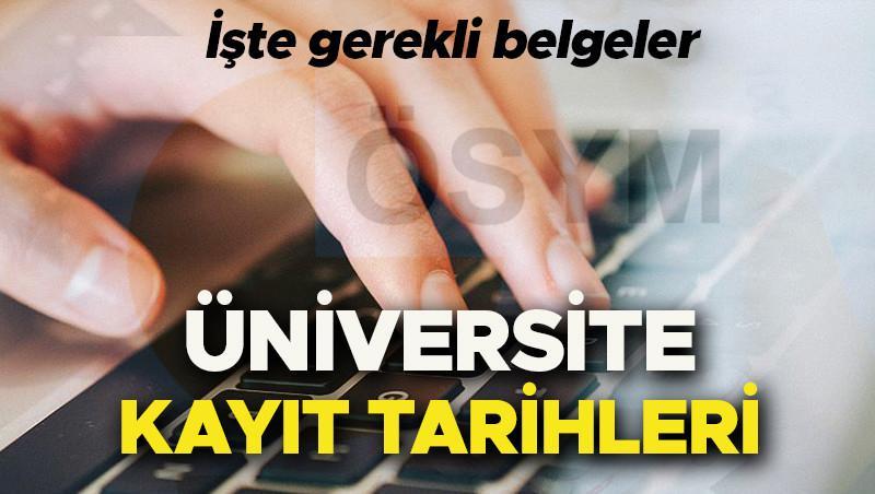 üniversite Kayıt İşlemleri için Gerekli Belgeler Kayıt İçin Gereksinimler üniversite