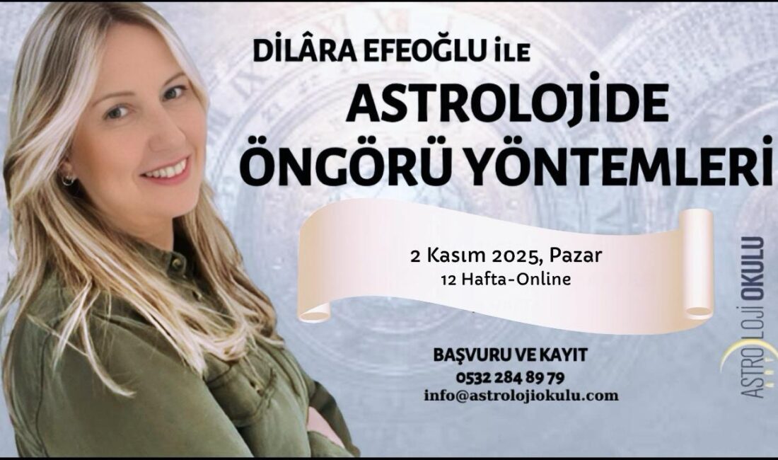 Astrolojide Öngörü Yöntemleri Eğitimi Başlıyor AstroArt Astroloji Okulu’ndan Online Eğitim