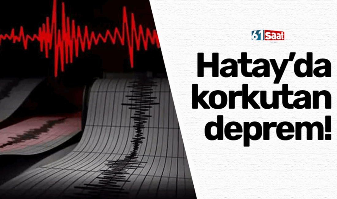 Hatay’ın Erzin İlçesinde 3,9 Büyüklüğünde Deprem Meydana Geldi Depremin Detayları