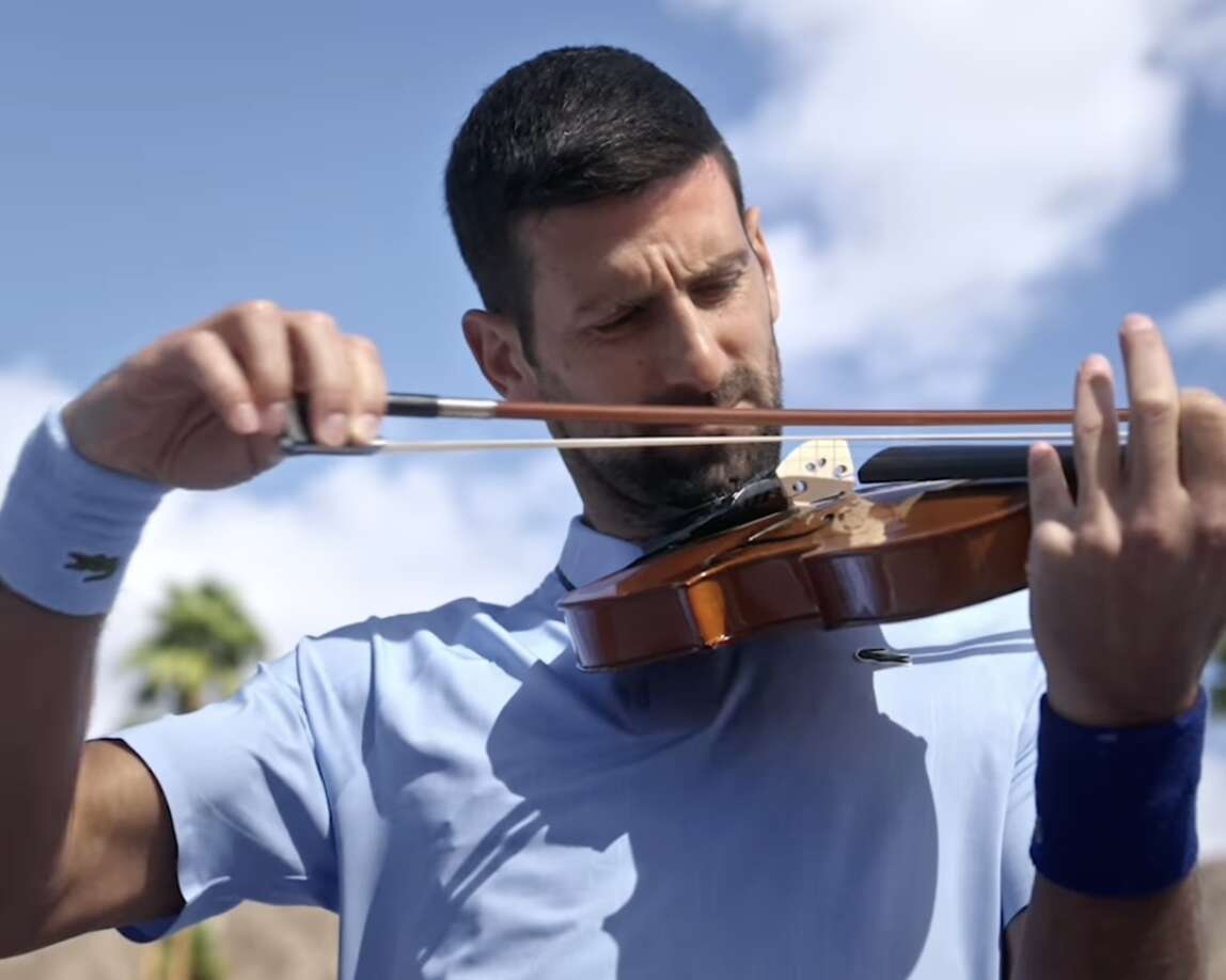 Novak Djokovic Plays Violin in Asics Advertisement