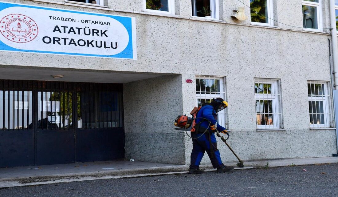 Ortahisar’da Okul Bahçeleri Yeni Eğitim Yılına Hazırlanıyor Bahçe Bakım ve