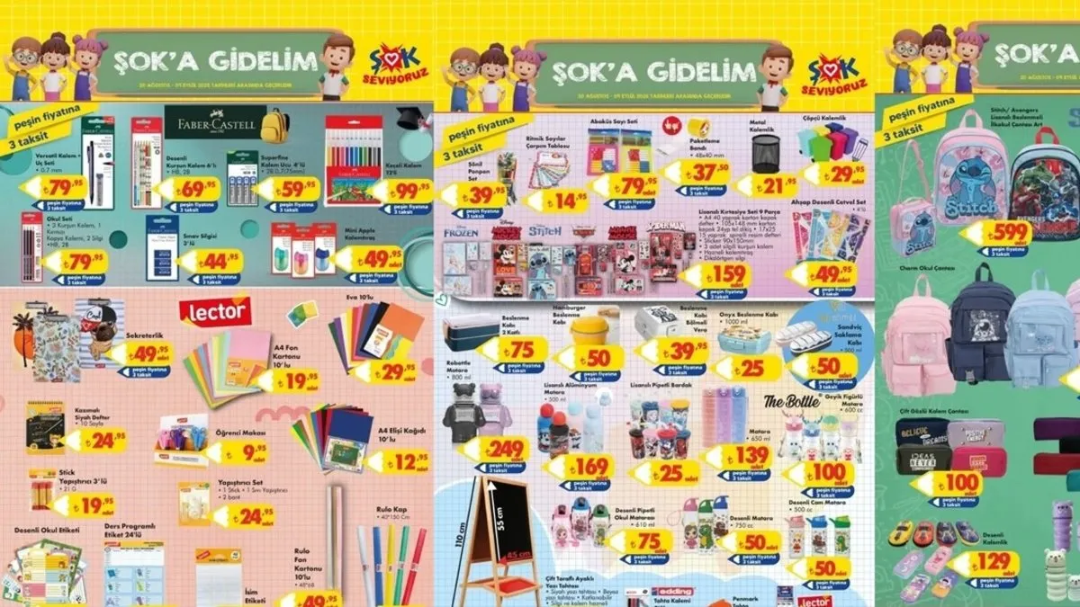Okul Icin Sok Firsatlar Canta Defter Kalem 27 Agustos