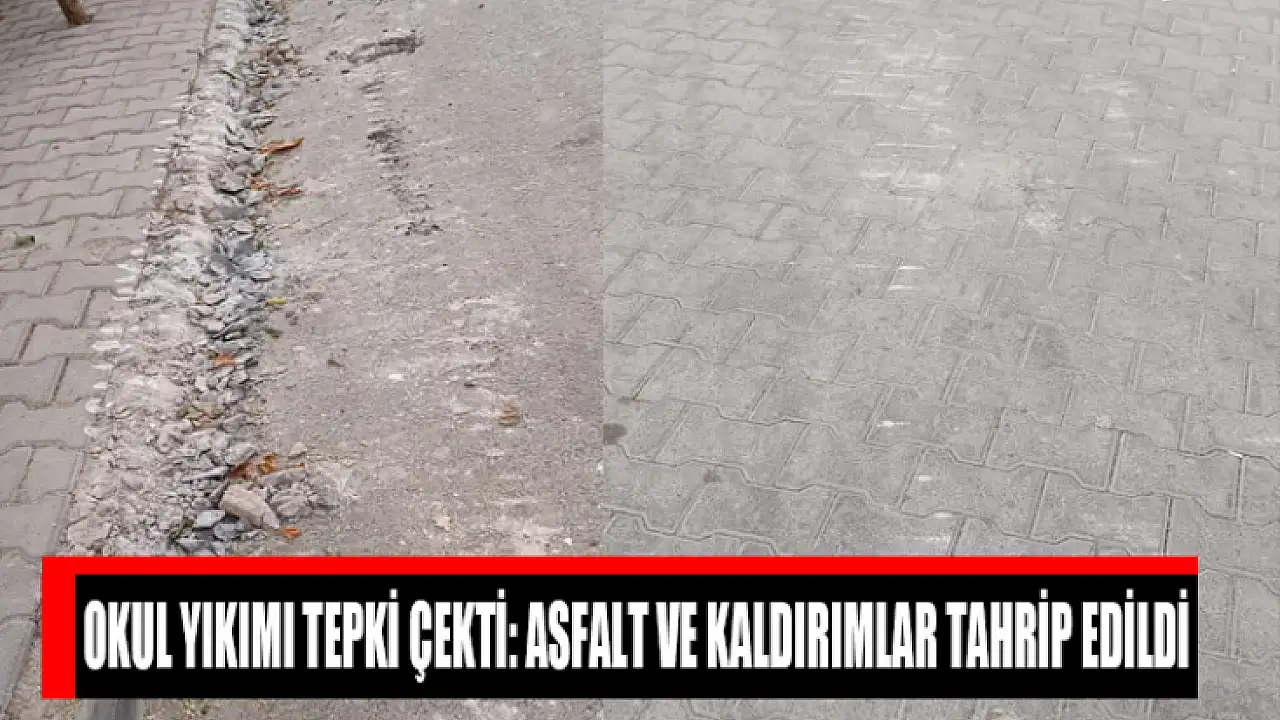 Okulda Asfalt Ve Kaldirimlar Tahrip Veli Toplantisi Icin Risk