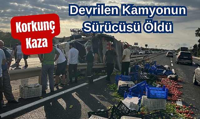 Gündem: Tekirdağ’da Trafik Kazası Flaş Gelişme: Kamyon Devrildi, Sürücü Hayatını