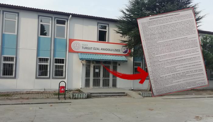 Düzce Turgut Özal Anadolu Lisesi’nde Tartışmalı Kurallar Listesi 2025-2026 eğitim