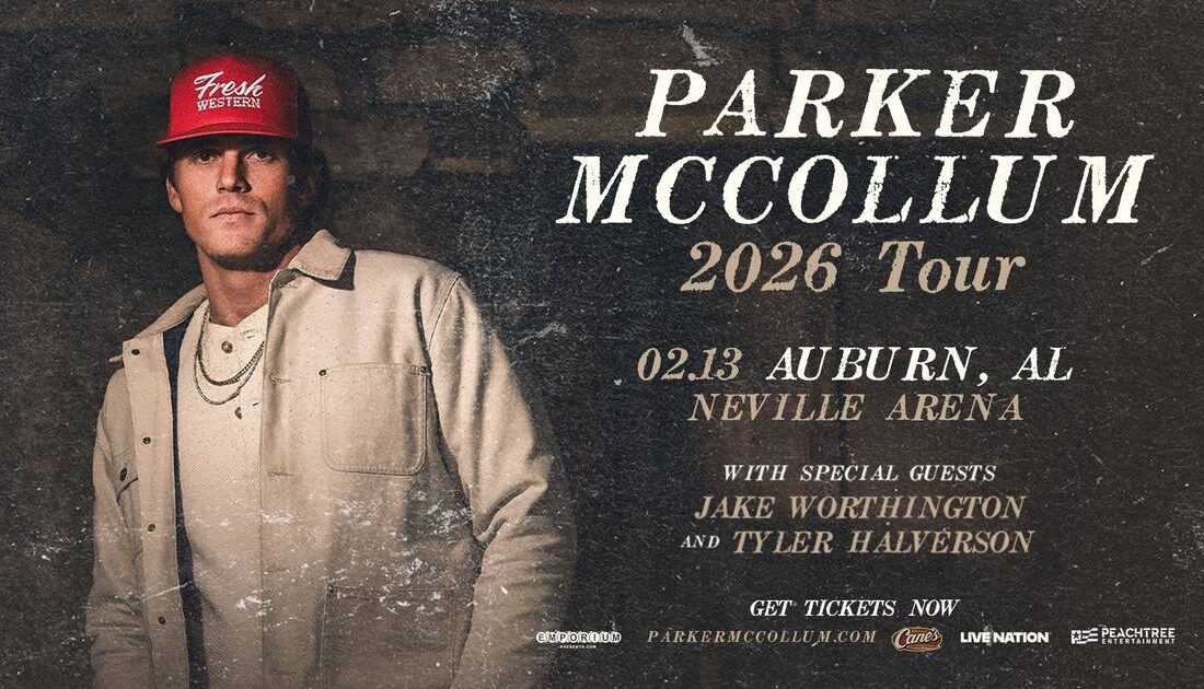 Parker McCollum, Auburn’da Konser Verecek 2026 İlkbahar Turu Kapsamında 14