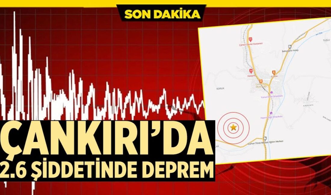 Çankırı’da 2.6 Büyüklüğünde Deprem Yaşandı Sabaha Karşı Meydana Gelen Sarsıntı