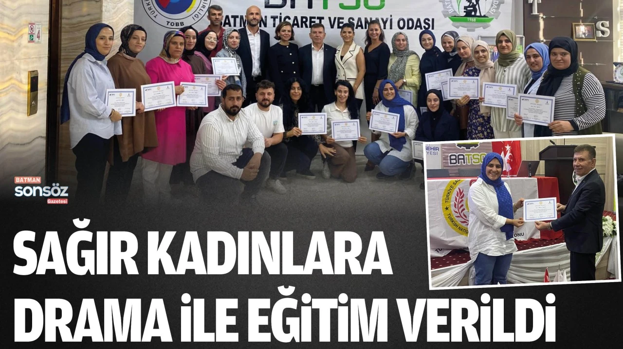 Sağır kadınlara drama ile eğitim verildi