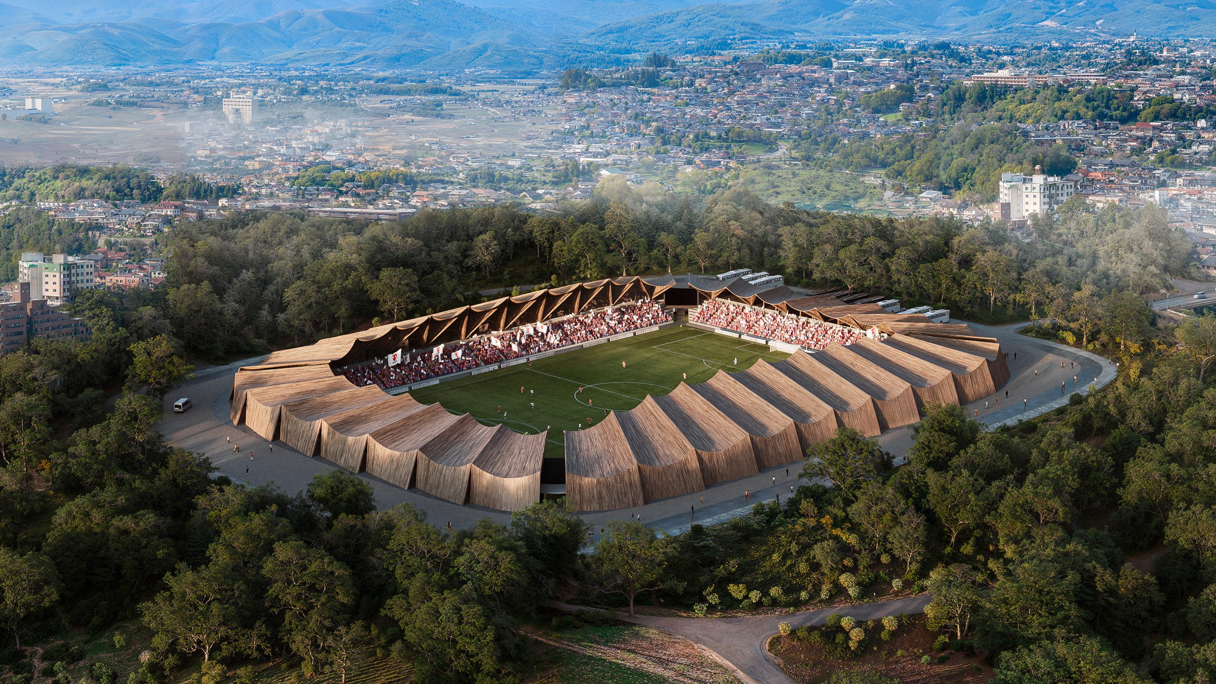 Fukushimada Dalgali Ahsap Catili Futbol Stadyumu Gol Sampiyonu