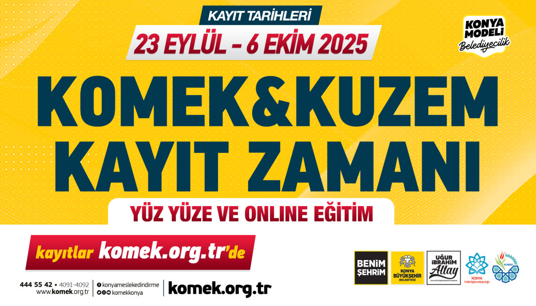 Konya Büyükşehir Belediyesi’nin Eğitim Kursları İçin Kayıtlar Başladı Konya’da Yeni