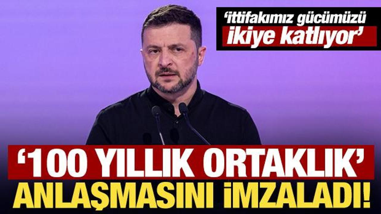 Zelenski '100 yıllık ortaklık' anlaşmayı imzaladı!