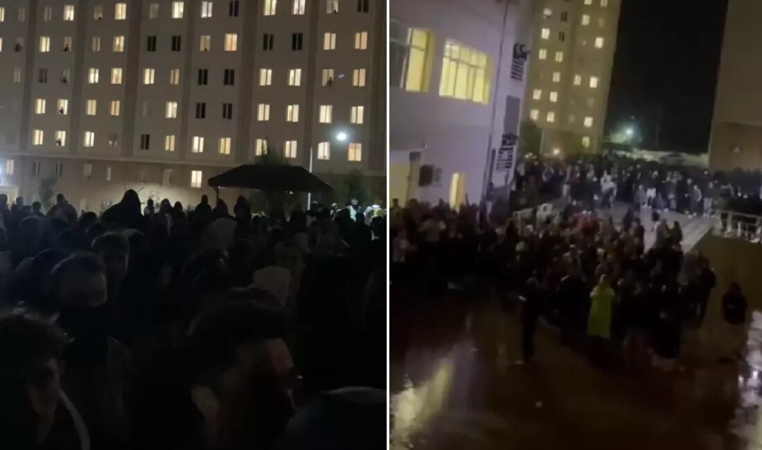 Edirne’deki KYK Yurdunda Su Kesintisi Protestosu Öğrenciler, Su Kesintilerine Tepki