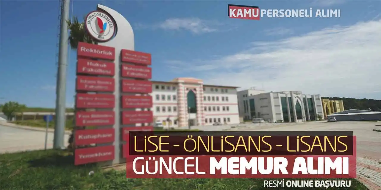 Lise Önlisans Lisans Güncel Memur Alımı Resmi Online Başvuru