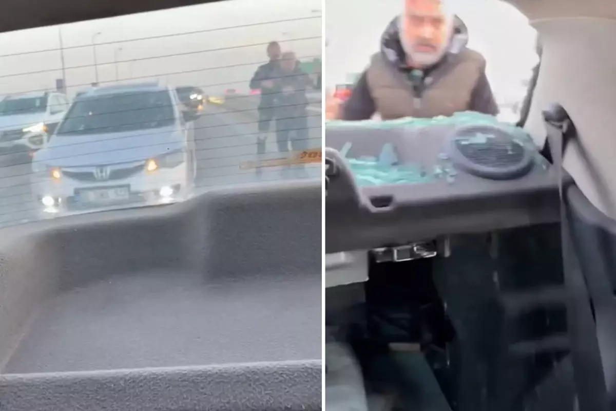 Ankara'da Şok Edici Anlar: Keserle Aracı Paramparça Etti! Twitter