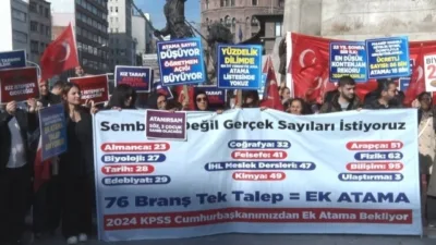 Ataması Yapılmamış Öğretmenler İçin Destek Eylemi Eğitim-Bir-Senin Genel Başkanı Talip