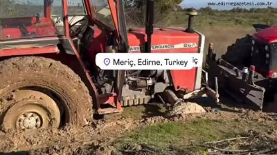 Flaş Gelişme: Edirne’de Traktörler Tarlada Mahsur Kaldı Meriç İlçesinde Beklenmedik
