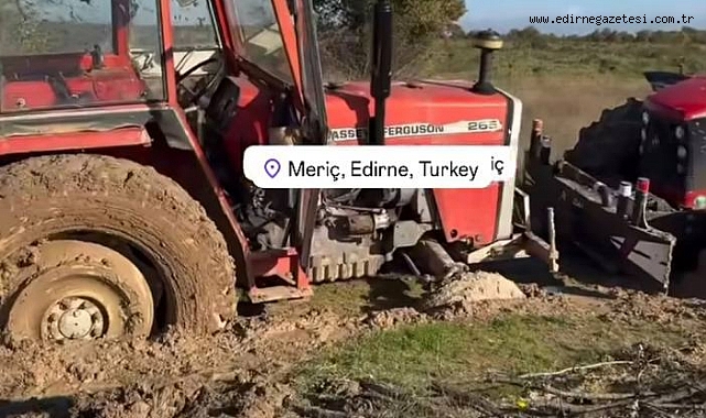 Flaş Gelişme: Edirne’de Traktörler Tarlada Mahsur Kaldı Meriç İlçesinde Beklenmedik